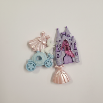 Sachet boutons fantaisie thème princesse