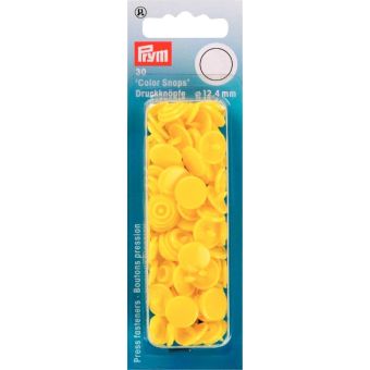 Boutons-pression Color Snaps ronds jaune