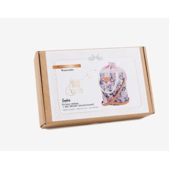Kit couture DIY -  sac tricot Liberty écru