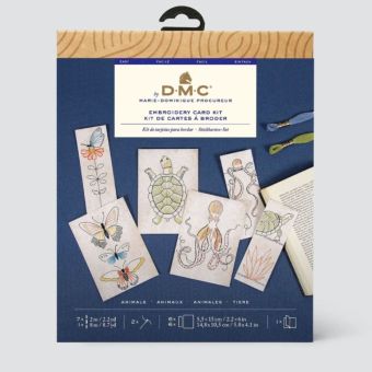 Kit cartes à broder - Animaux - DMC