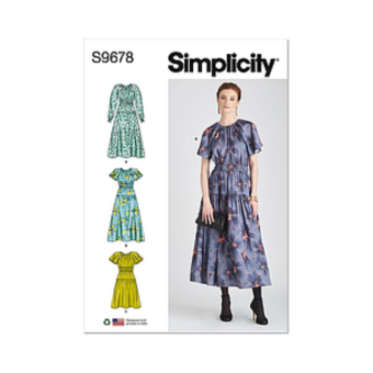Patron Simplicity S9678.Y5 - Robe Manches 46 - 54