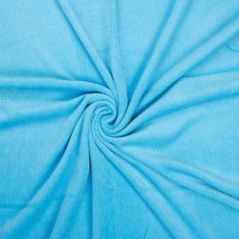 Tissu velours côtelé recyclé bleu - Albstoffe