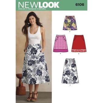 Patron New Look 6106 - jupe femme