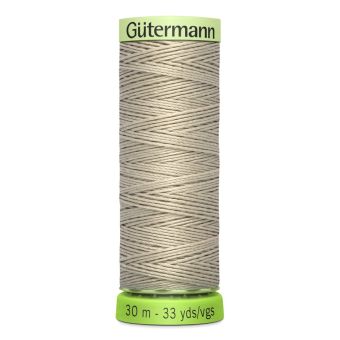 Bobine de fil recyclé rPET 30m décorations et surpiqures beige - Gutermann - COL 722