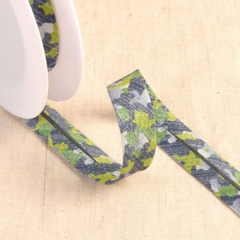 Biais army lurex kaki 20mm