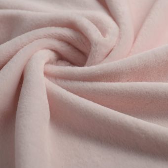 Tissu Minky lisse premium rose doux