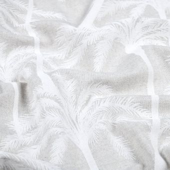 Tissu bachette enduit linenlook palmier blanc mat