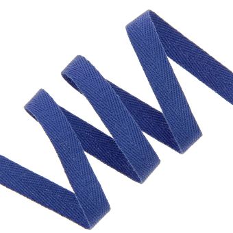 Ruban sergé chevron 10mm bleu Roy