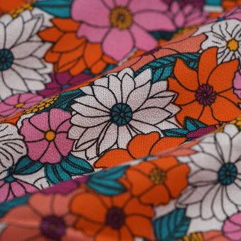 Tissu crêpe viscose opulence multicolore