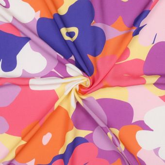 Tissu popeline de viscose Trail run violet - Nerida Hansen