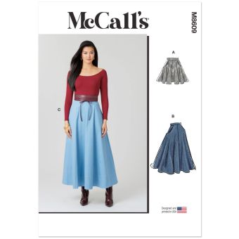 Patron M8609H5 jupe évasée à poches pour femme du 34 au 42 - Mc Call's