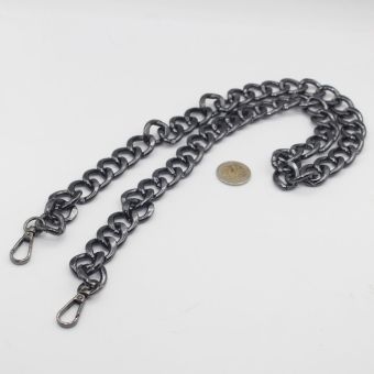 Sangle reversible rayure moutarde vert tilleul lurex or argent 38 mm