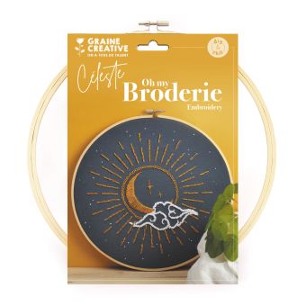 Kit broderie céleste cercle 28cm
