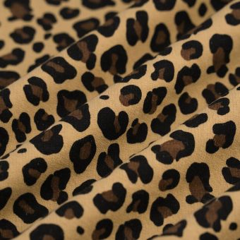 Molleton leopard marron