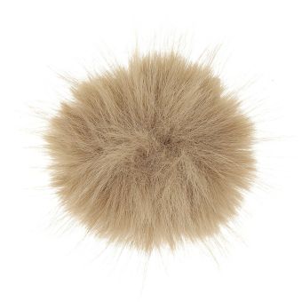 Pompon  fausse fourrure marron 7 cm