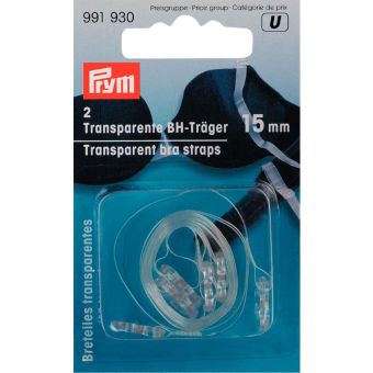 Bretelles de soutien-gorge, 15mm, transparent