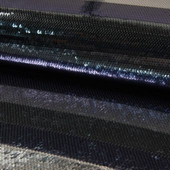 Tissu sequin à rayures violet gris et blanc