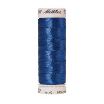 Bobine de fil à coudre Mettler Metallic bleu foncé