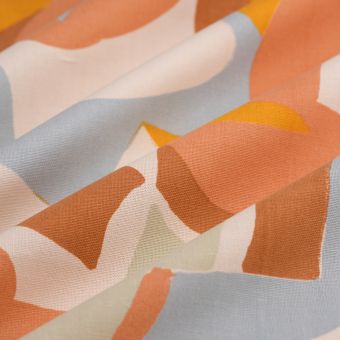 Tissu bachette abstrait multicolore