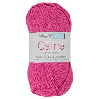 Pelote fil à tricoter Caline 50g 100% coton mercerisé - Col. 112 Rose fuchsia