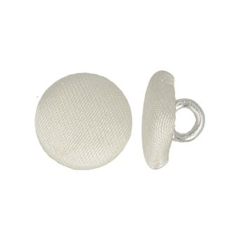 Bouton recouvert satin (11mm - Ivoire)