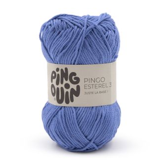Pelote de fil à tricoter Esterel 3 bleu pervenche - Pingouin