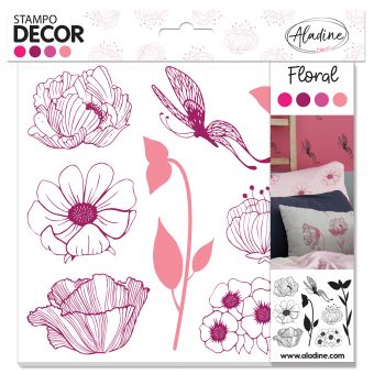 Tampons décor floral