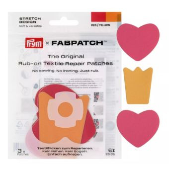 Lot de 3 patchs réparation Rub-On stretch design coeur - Prym