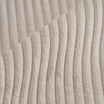Tissu velours large côte Rocket écru