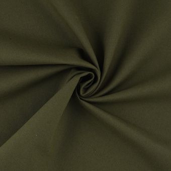 Tissu gabardine coton bio vert kaki