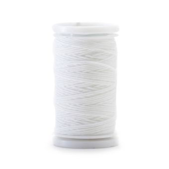 Fil à coudre élastique blanc