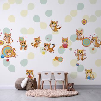 Papier peint panoramique -  Chatons mignons