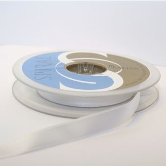 Ruban Galon Satin Double Face 11mm - Blanc