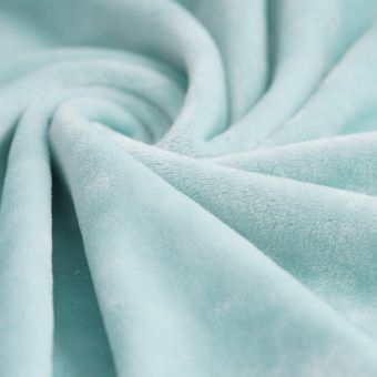 Tissu Velours éponge polyester spandex uni céladon