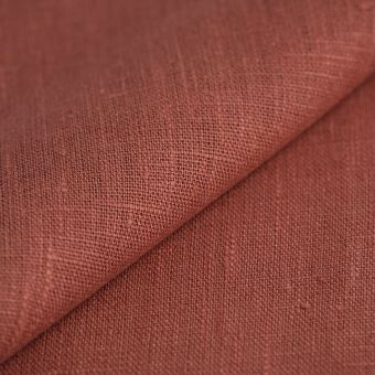 Tissu Lin lavé Solaro argile