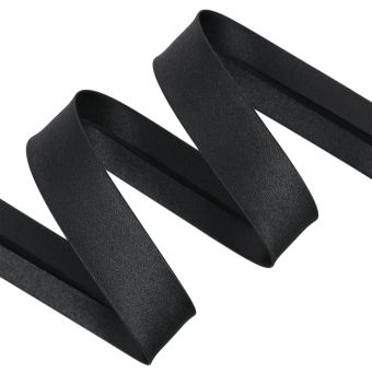 Biais satin polyester 20mm (10+10) noir