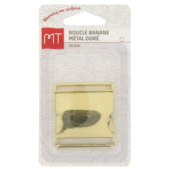 Boucle de banane dorée 40 mm