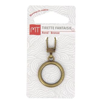 Tirette fantaisie rond bronze MT