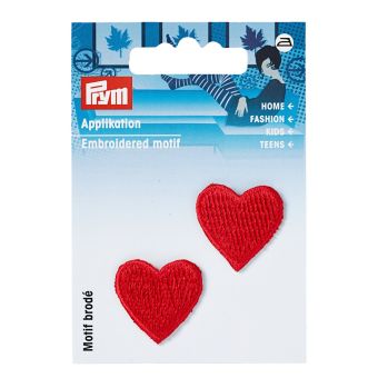Écusson thermocollant Petits Cœurs rouge