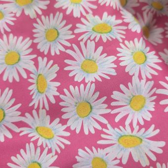 Satin de coton Crazy Daisy – motif fleur marguerite