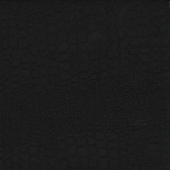 Tissu Simili cuir lourd mat texture crocodile noir
