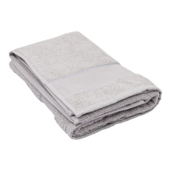 Serviette de toilette à broder grise 