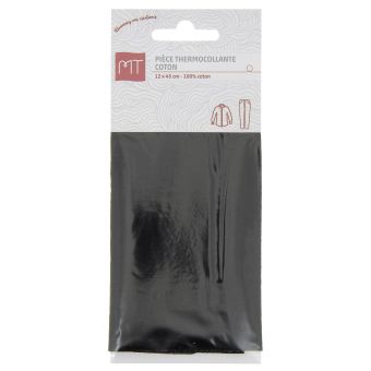 Pièce thermocollante coton noir MT