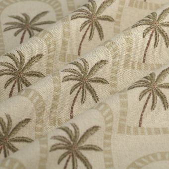 Tissu bachette lin coton dattier arche naturel 