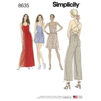Patron Simplicity S8635.H5 - Robe Combinaison 34 - 42