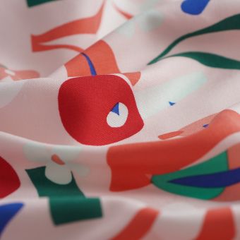 Tissu twill viscose formes géométriques 