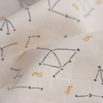 Tissu lange constellation écru
