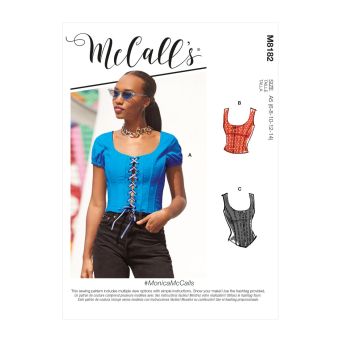 Patron McCall's 8182F5 - Top corset du 44 au 52