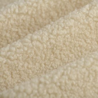 Tissu Sherpa uni chérie écru