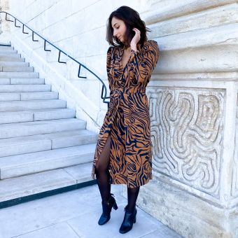 Patron couture pochette - robe portefeuille Victoria - Atelier 8 Avril